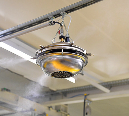 L'impianto di nebulizzazione ventilata
