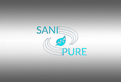 Dettaglio del logo Sanipure su prodotto