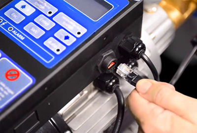 Dettaglio di connessione ethernet su centralina HPro MZ