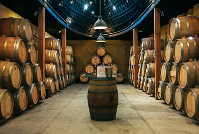 Esempio di umidificazione per cantine con botti in legno