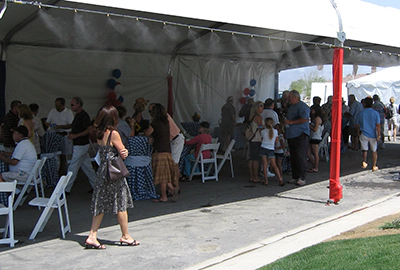 Nebulizzatore per gazebo ed esterni in funzione