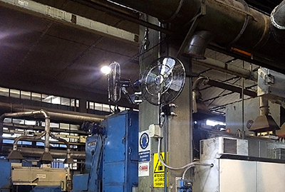 Uso di un nebulizzatore per il raffrescamento industriale